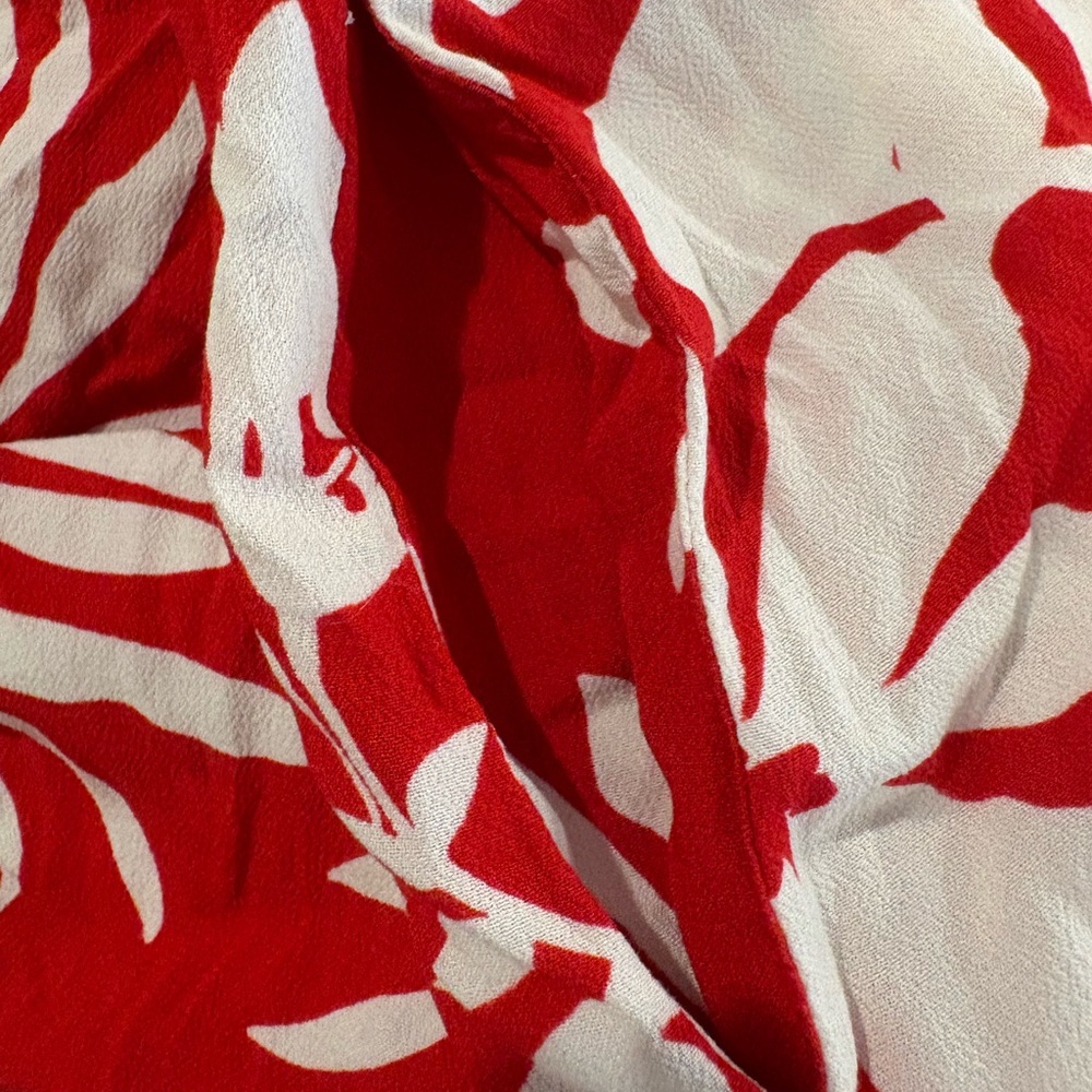 Ava & Viv Red and White Floral Casual Dress NWOT - Picture 3 of 4